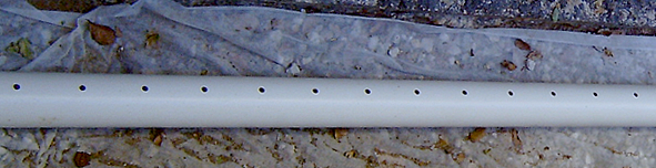 Basement foundation gravity drain.