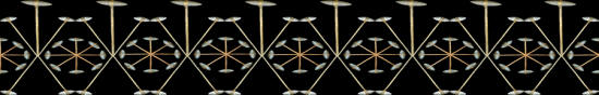 Abstract image of Plains Indian war clubs.