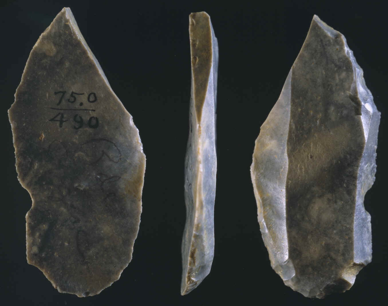 Upper Paleolithic combination end scraper/burin.