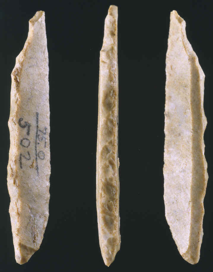 Upper Paleolithic backed knife from the Aurignacian.
