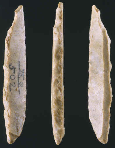 Backed knife from the Abri Blanchard site, France.