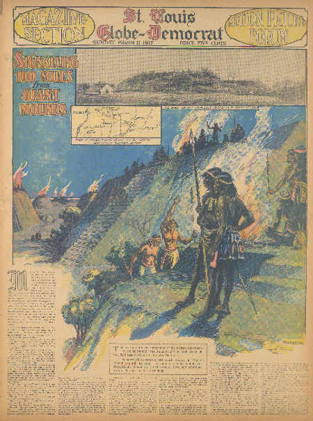 1917 newspaper describing Cahokia Mounds.