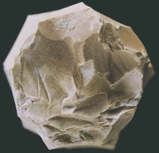 End view of a Clovis core from Texas.