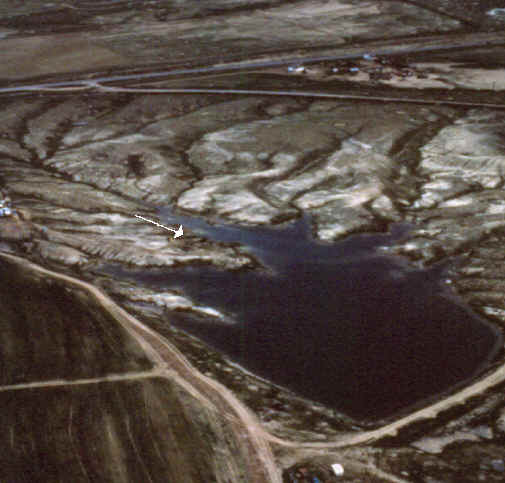 Aerial view of the Colby Clovis kill site.