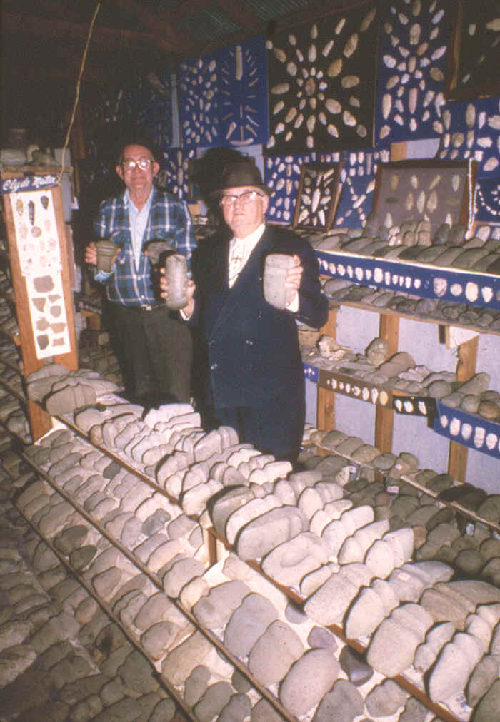 Clyde Mattox collection of axes.