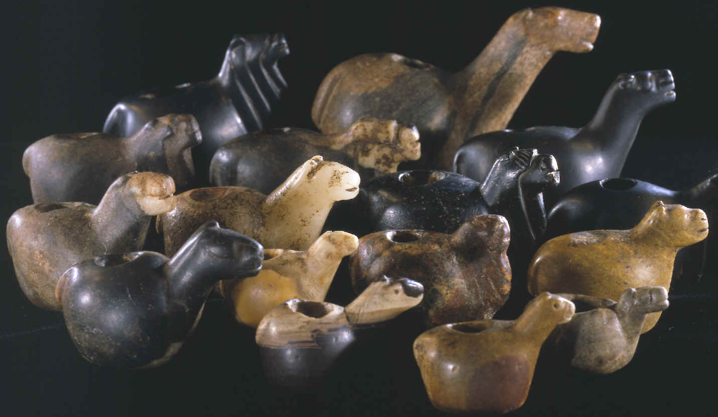 16 Inca culture llama & alpaca stone conopas.