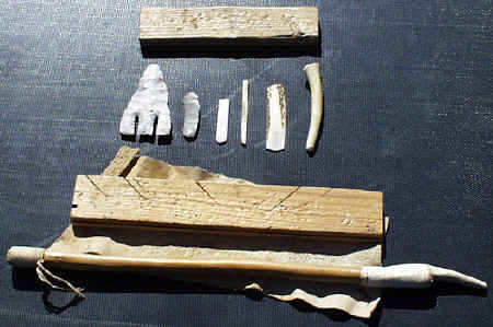 Carey Weber's flintknapping tool kit.