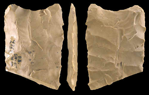 Dalton point base with pressure flake basal thinning.