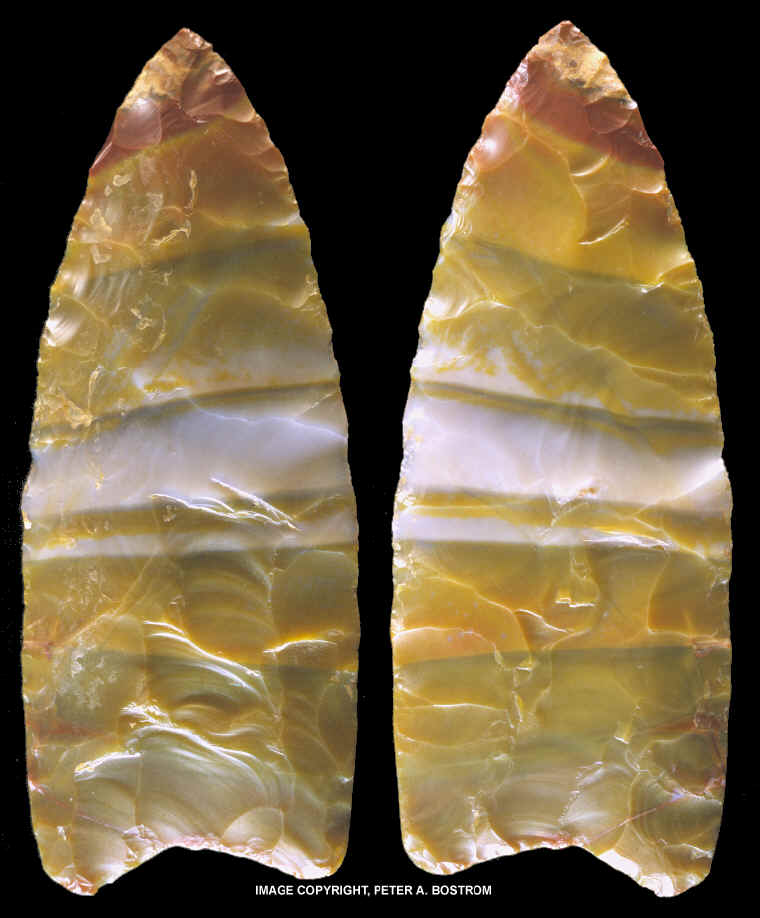 Alibates Clovis point from the Drake cache.