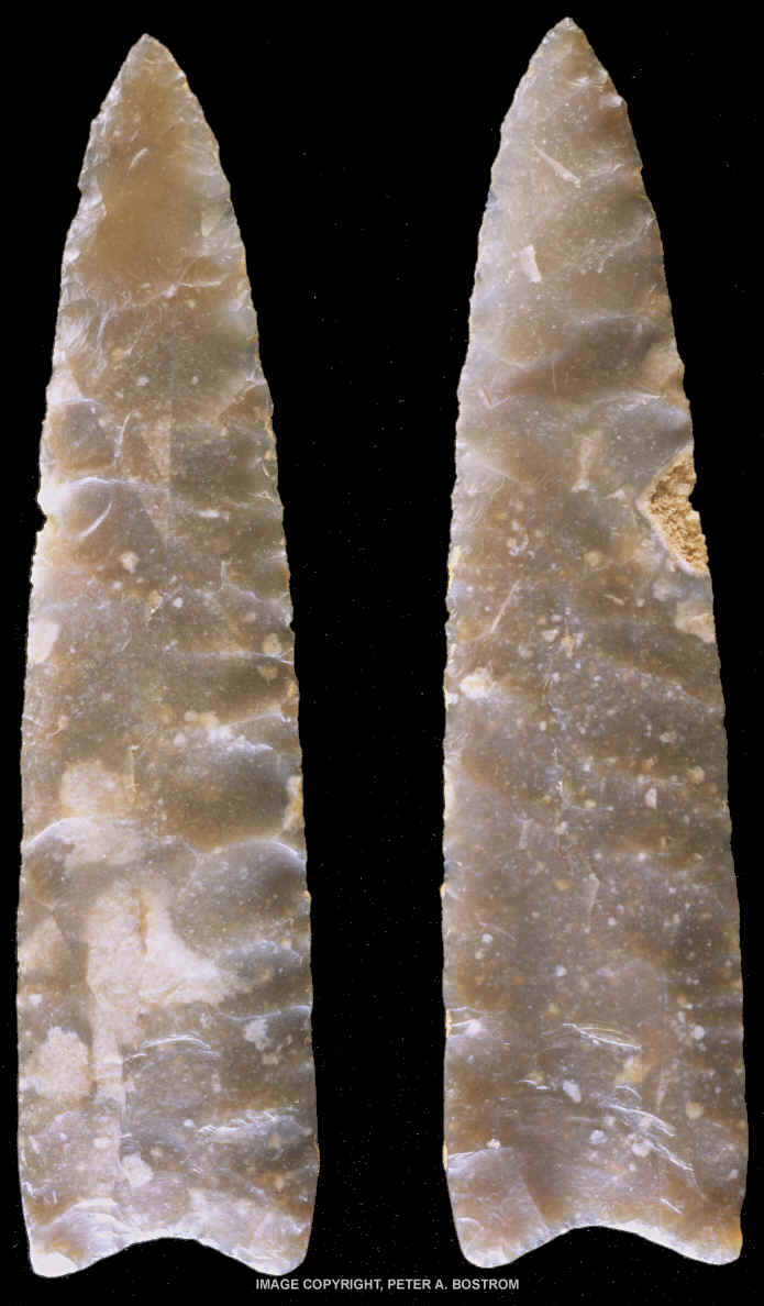 Drake cache Clovis point made of Edwards Plateau chert.