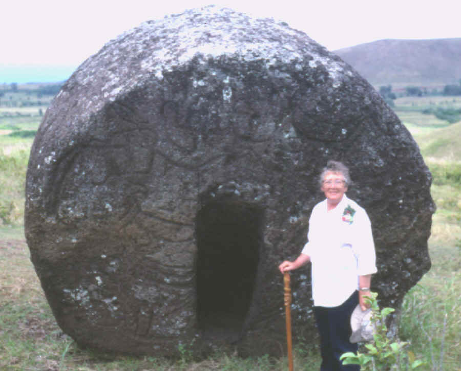 Very large "Top Knot" laying abandoned on Easter Island.
