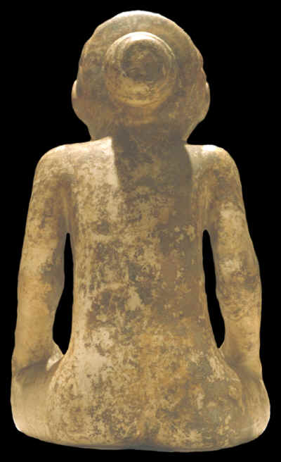 Back view of Etowah male statue.