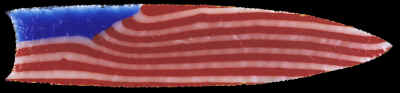 American flag glass point made by Lyal Moen.