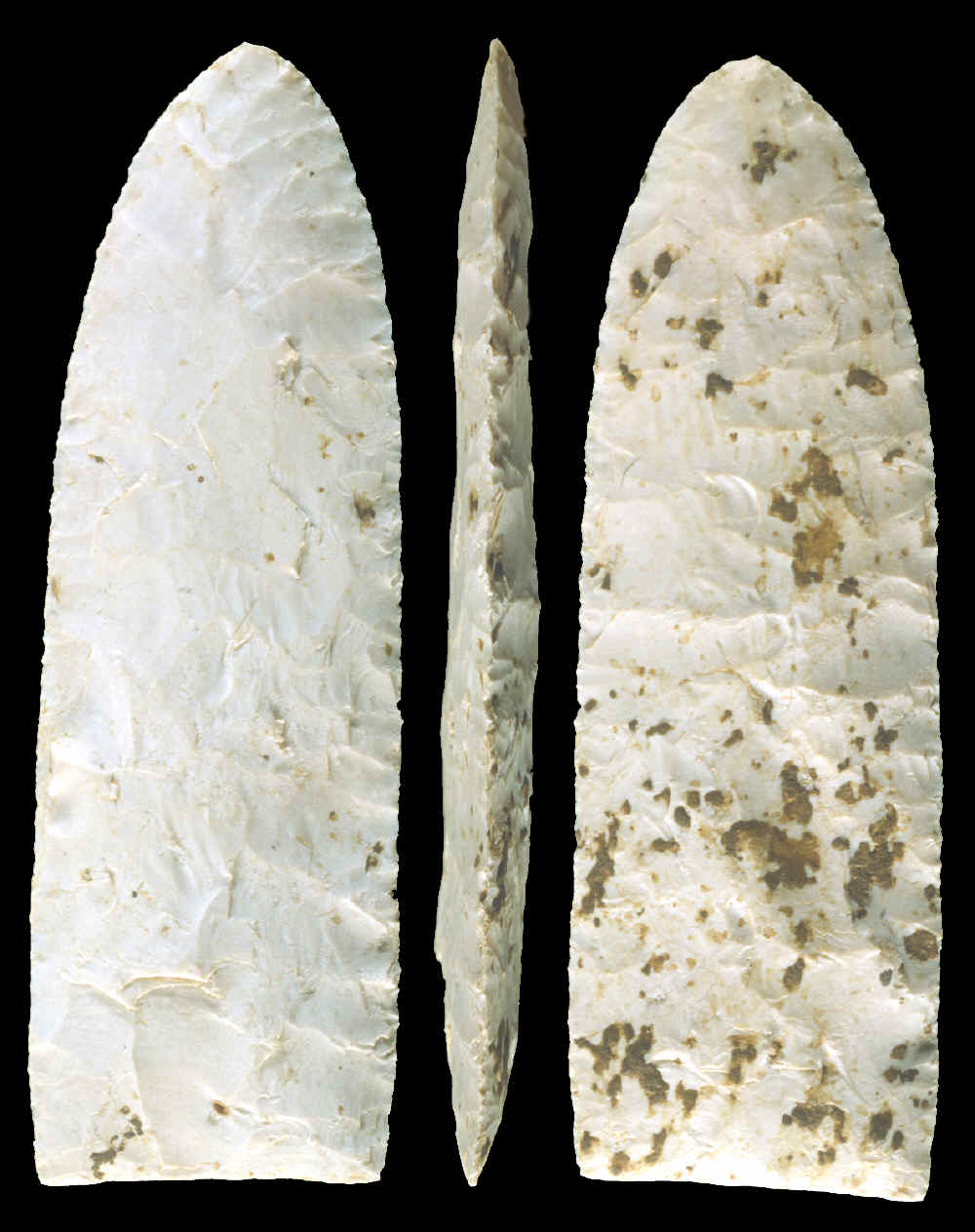 An unnotched Godar point from a cache of 14.