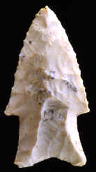 A small Hardin Barbed point with heavy basal thinning.