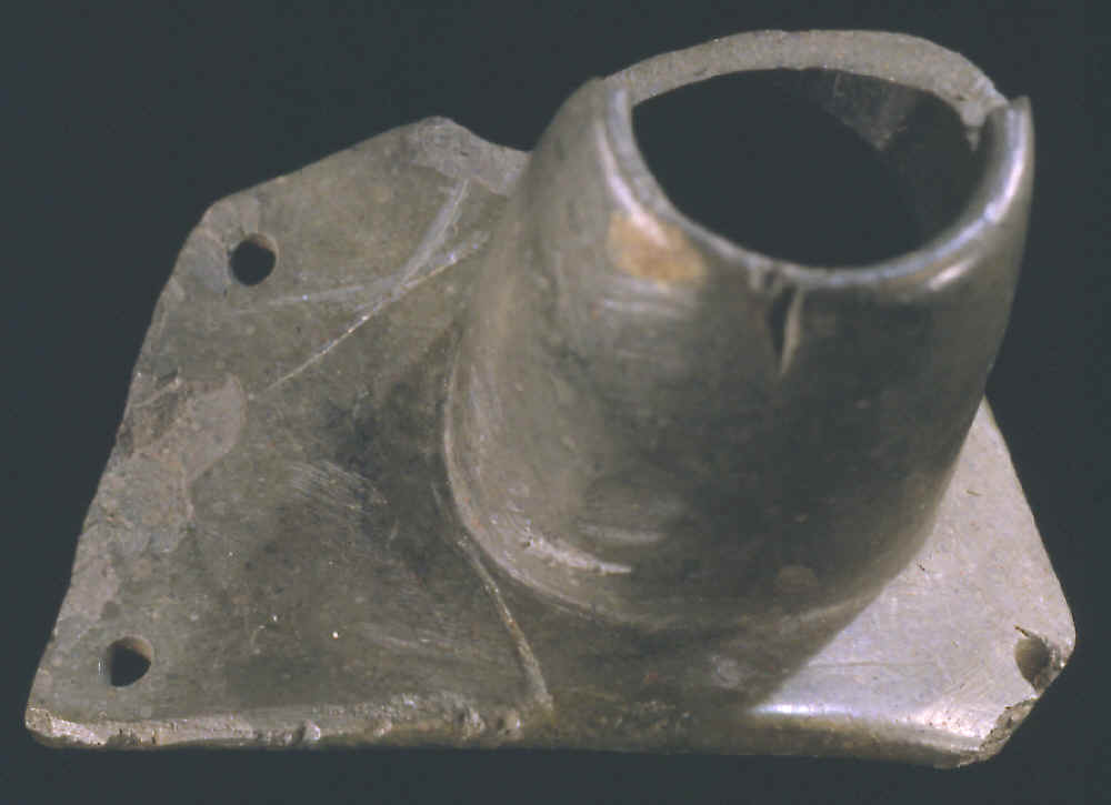 Hopewell platform pipe showing repair.