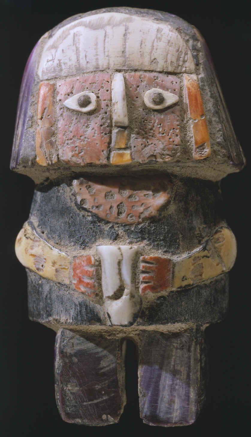 Inca culture carved female human figure.