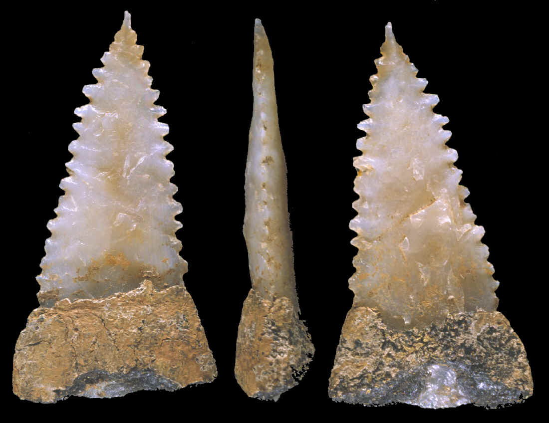 Kimberley spear point made of white chalcedony.