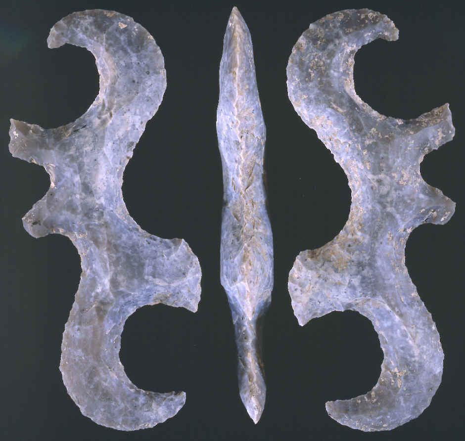 Maya eccentric serpentine design with side projections.