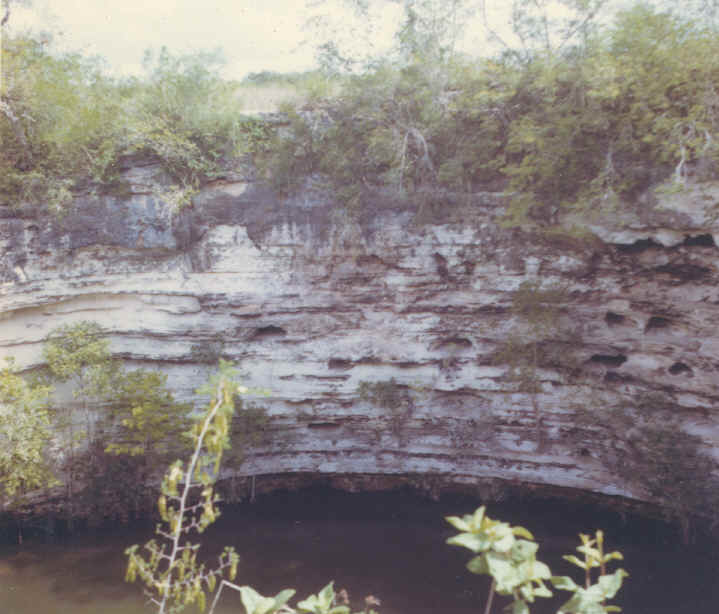 The sacred well at Chichen Itza.