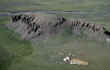 Aerial view of the Mesa site and camp looking west.