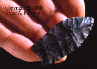 Mesa site heavily resharpened spear point.