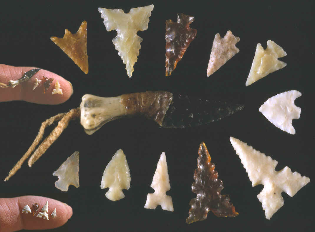 12 miniature points made by Bob Withrow.