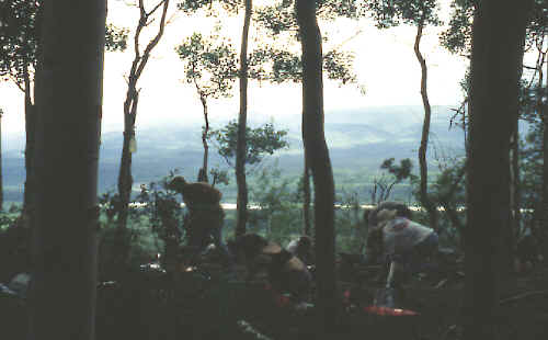 1996 members excavating on the high terrace, Moose Creek.