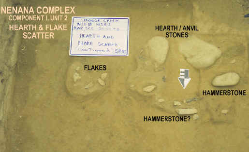 Moose Creek site Nenana complex hearth area.