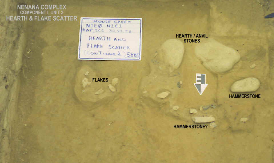 Moose Creek Nenana complex hearth feature.