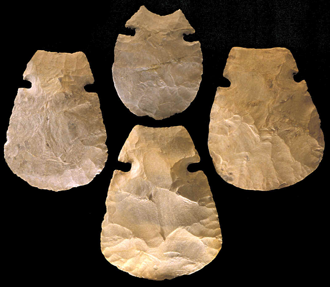 Four Mill Creek chert notched hoes.