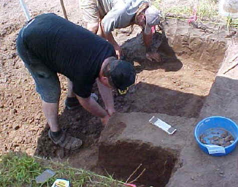 Neralich cache excavation spot, Olive Branch site.