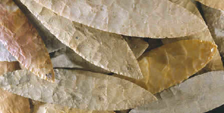 Ramey knives from the area around the Cahokia Mounds site.