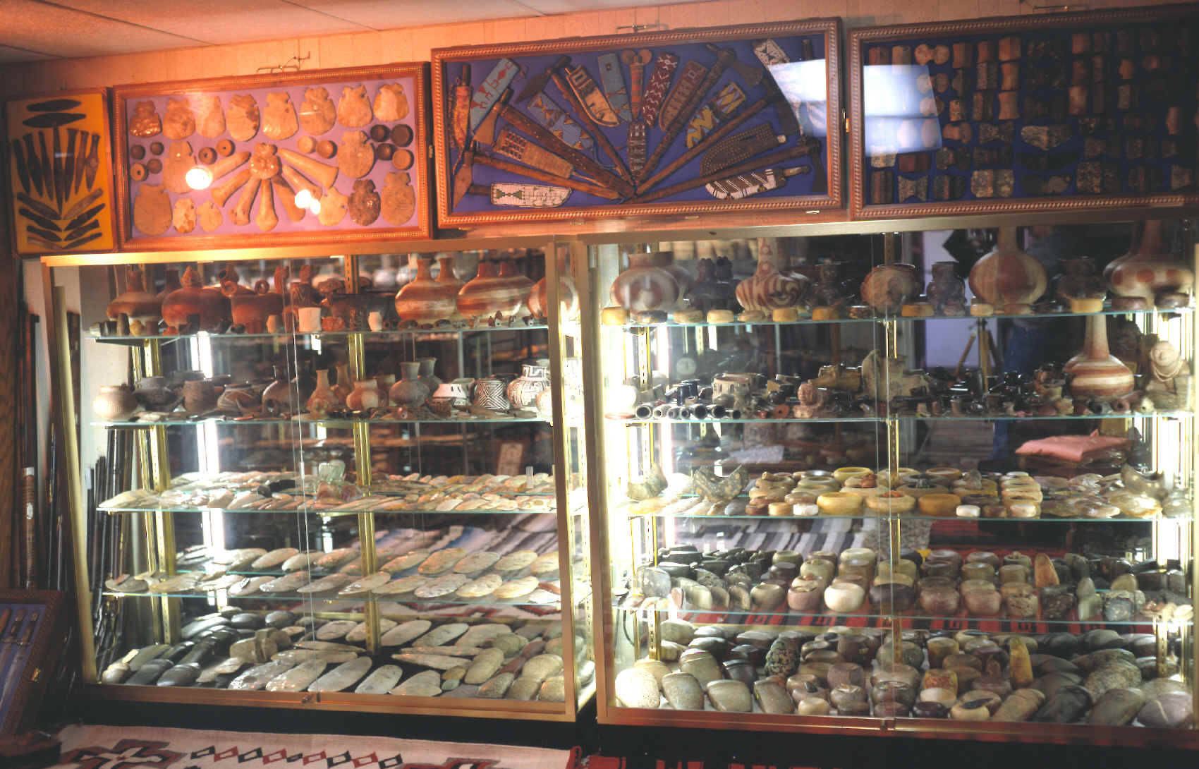 Artifacts on display in the Floyd Ritter collection.