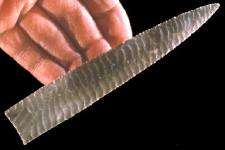 Richard Warren flake-over-grinding point.