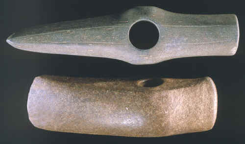 Two battle axes from northern Europe.