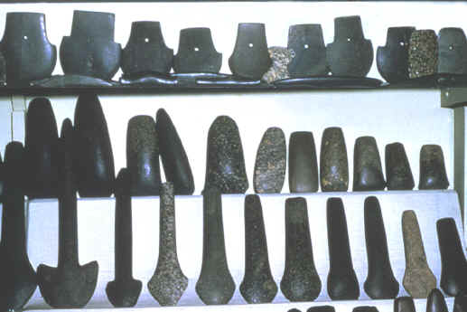 Spuds and celts from the B. W. Stevens collection.