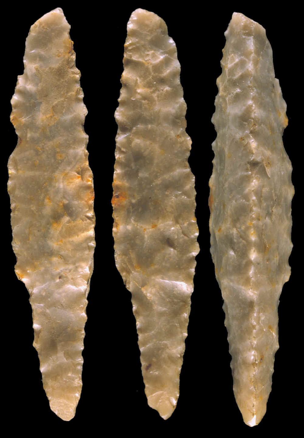 Three sided blade point from northern Europe.