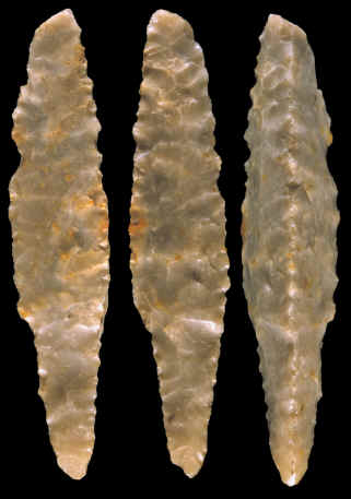 Three Sided blade point from northern Europe.