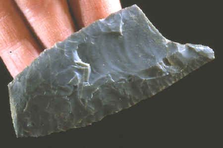 Fluted point from the Vail site, Maine.