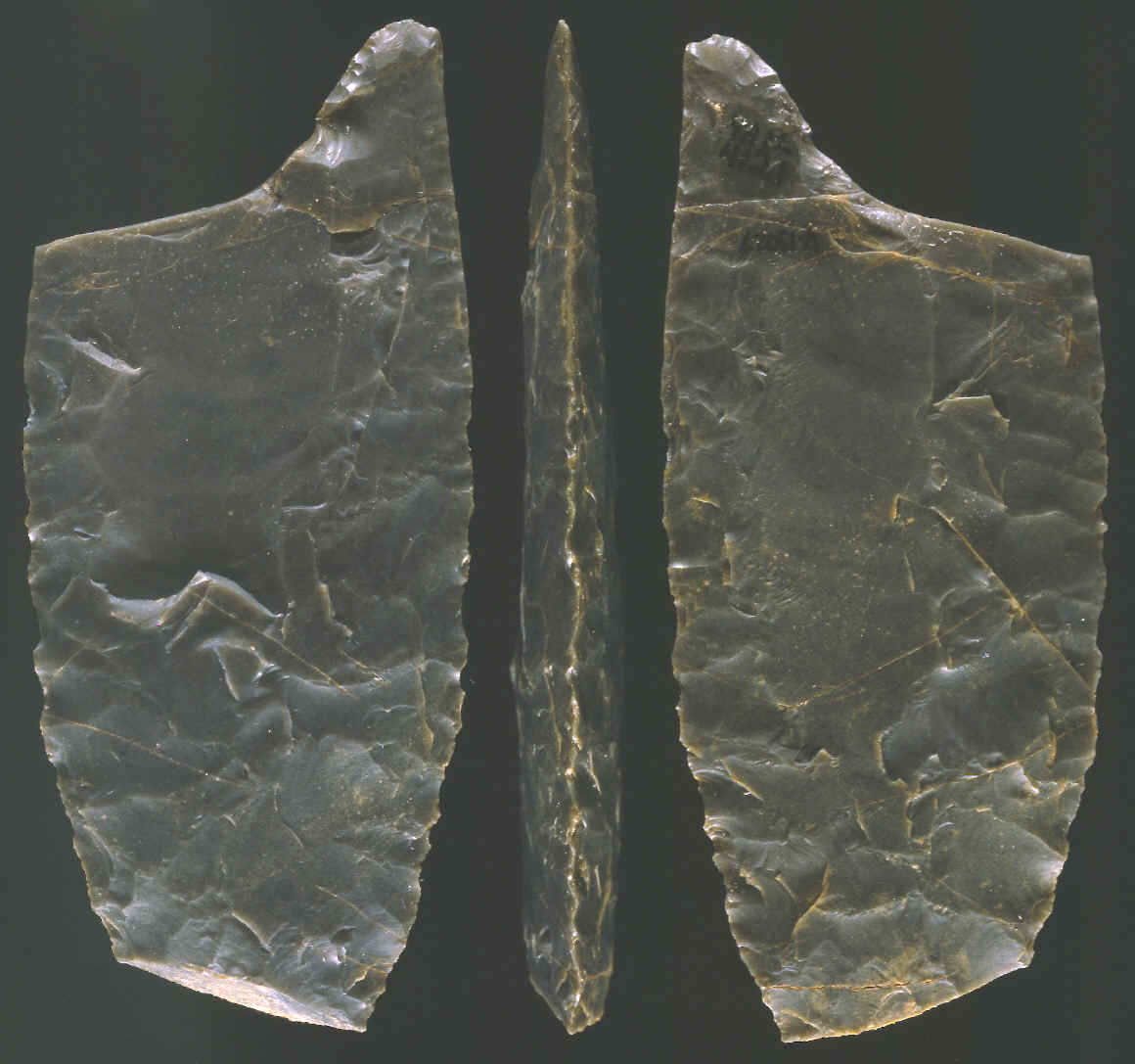 Fluted point from the Vail site, Maine.