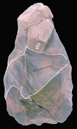 Early stage preform with overshot flake, Windy City.