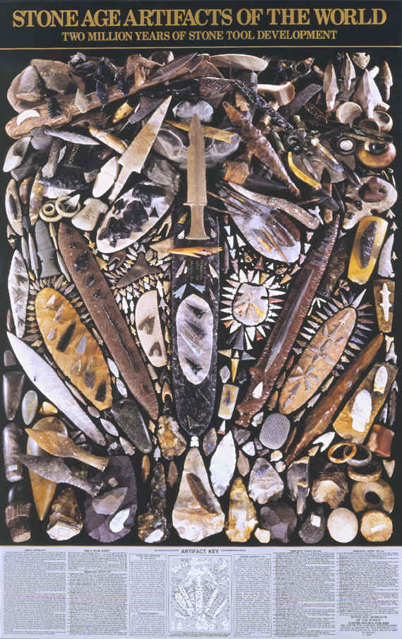"Stone Age Artifacts of the World" poster.